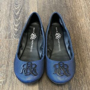 Rock & Republic Navy Textured Flats
